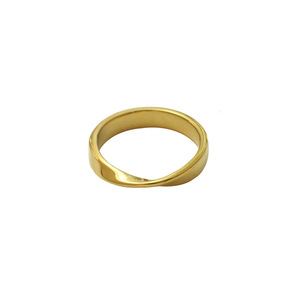 French Style Mbius <b>Ring</b> For Women 316L <b>Titanium</b> Steel Gold Geometric Minimalist Design Stackable Jewelry Gift - Product Image 5