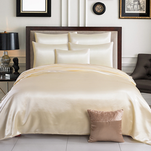 Set di Biancheria da Letto di Lusso Super Morbido in Seta/Lino, 3 Pezzi, Set Copripiumino in Raso di Seta, Antistatico 200TC per Casa o Hotel - Product Image 5