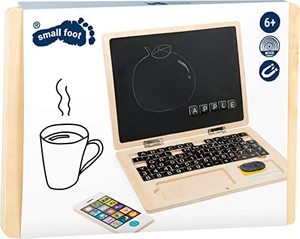 C02226 nuovo 2024 il mio primo computer portatile Montessori giocattoli per fingere gioco set computer portatile in legno giocattolo per ragazzi ragazze - Product Image 4
