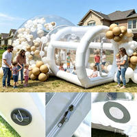 Tente bulle gonflable transparente en PVC avec tunnel unique, maison de jeu extérieure pour enfants et adultes, idéale pour fêtes et événements (à louer)