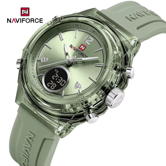NAVIFORCE NF7109 7109 Waterproof Digital Silicone Quartz Unisex LED Sports Watches Male Luxury Fashion Luminous Women Wristwatch