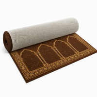 Tapis de mosquée ignifuge en jacquard tissé à la machine, lavable, en nylon, pour projets de construction de mosquées et centres islamiques