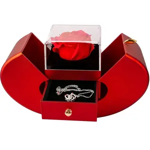 Innovation unique products new ideas 2024 creative lifting rose box with necklace for proposal confession