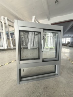 Fenêtre coulissante horizontale à 2 rails en alliage d'aluminium avec rideau à persiennes, verre de 5 mm, insonorisée et étanche pour villa et appartement