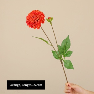 Dos Cabezas de Dalia Artificial de Tacto Real para Arreglos Florales en el Hogar, Accesorios de Fotografía, Decoración para Ramos DIY - Product Image 6