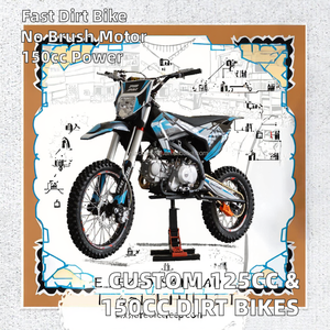 ¡Oferta! Moto de cross personalizada para adultos de 125cc 150cc, 4 tiempos, 4 velocidades con motor sin escobillas, gasolina, China APAQ GD101, 61-80km/h - Product Image 2