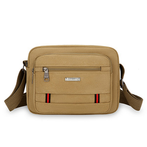 Men's Shoulder Bag Canvas Multi Layer Large Capacity Crossbody Bag For Everyday Use - Product Image 5