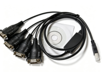 Adaptateur USB vers 4 ports série RS232 avec chipset FTDI compatible avec Win & Mac, prend en charge Win 11, 10, 8, 7, L.