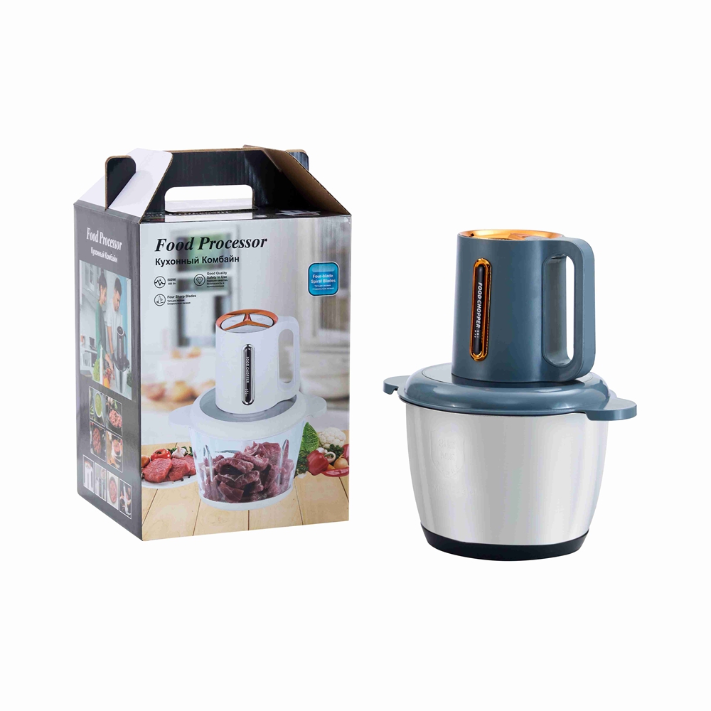 Electric Food Processor Vegetable Meat Grinder 2.1-3L Stainless Steel Automatic Modern Multifunctional Household Kitchen
