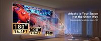 Projecteur LCD portable 2026 Electric Focus Mini 5G WiFi BT 720P Android 11 1080P à courte focale pour extérieur et home cinéma (version US)