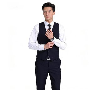 Nouveaux costumes de <span class=keywords><strong>mariage</strong></span> pour hommes S-6XL, blazer + gilet + pantalon, trois pièces, costumes de cérémonie, coupe ajustée, couleur unie, costumes de bureau - Product Image 2