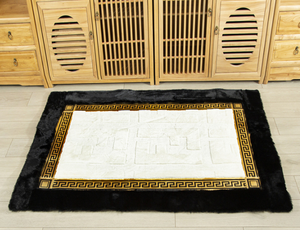 <span class=keywords><strong>Tapis</strong></span> turc de qualité supérieure en fausse fourrure de lapin, <span class=keywords><strong>patchwork</strong></span> cousu à la main - Product Image 3