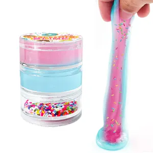 2024 Slime Kit bricolage clair faisant des Kits préfabriqués cristal Slime seau pour enfants avec des cadeaux de fête d'anniversaire amusants pour les filles