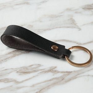 Smart Home Products Fashion PU <b>Leather</b> Keychain Business Gift <b>Leather</b> <b>Key</b> <b>Chain</b> Men Women Car Home Products - Product Image 6