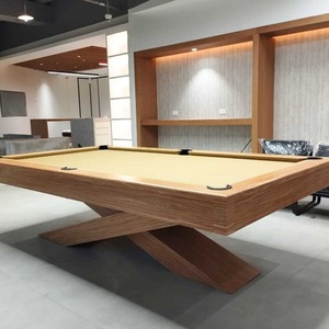 Table de billard américaine sur mesure, fabrication directe d'usine, 7/8/9 pieds, table de billard de luxe pour la maison avec pieds en bois massif et plateau en ardoise - Product Image 6