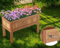 Boîte de jardinière surélevée en bois à 2 niveaux bricolage-jardinière de jardin et de balcon intérieure/extérieure écologique pour la plantation