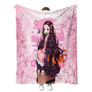 Couverture en peluche Super Soft Cute <span class=keywords><strong>Demon</strong></span> <span class=keywords><strong>Slayer</strong></span> Impression personnalisée Dessin animé Anime Enfants Bébé Jeter des couvertures en flanelle - Product Image 4