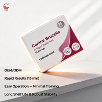 Kit de test rapide de la Brucella canine pour les cliniques vétérinaires et les éleveurs, dépistage pré-maternité, sérum/sang total, 10 min, ISO13485, commande en gros
