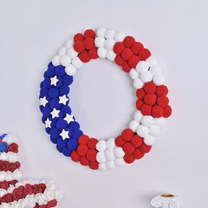 Nouvelle Arrivée Transfrontalière Couronne Moderne en Polyester Imperméable de 33 CM pour Décoration de Porte, Marque Personnalisée, Durable - Product Image 4