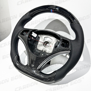 Volante LED Personalizado en Cuero y Fibra de Carbono para <span class=keywords><strong>BMW</strong></span> E82 E87 E88 E90 <span class=keywords><strong>E91</strong></span> E92 E93 M3 Serie 3 328i 330i <span class=keywords><strong>335d</strong></span> Serie 1 135i - Product Image 4