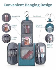 Large Toiletry Organizer Hanging Dopp Kit Hygiene Bag <b>Shower</b> Organizer with <b>Hook</b> Hanging Travel Toiletry Bag for Women & Men - Product Image 2