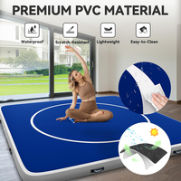 Tapis de lutte gonflable 16ft/13ft/10ft, tapis de Jiu Jitsu pliables, tapis de lutte pour la maison, tapis en PVC imperméable pour BJJ MMA Grappling