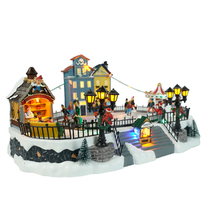 Proveedor Mayorista de Decoración Navideña de Plástico Animada <span class=keywords><strong>con</strong></span> Luces LED y Música, Pista de Patinaje, Casa, Aldea Navideña 2025 <span class=keywords><strong>con</strong></span> <span class=keywords><strong>Movimiento</strong></span> - Product Image 4