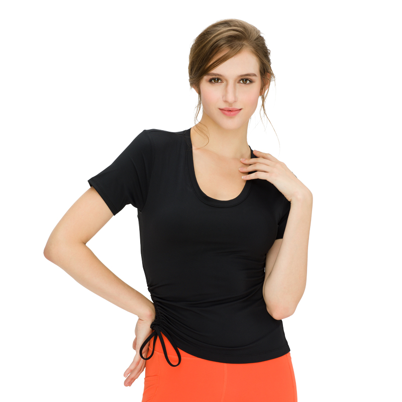 Women's Yoga Active Wear T-Shirts Sports Workout Top Running Gym Quick Dry Mesh Recyclable Lightweight