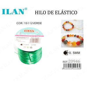 Fil élastique 0,5 mm 15 m pour la fabrication de bijoux et la création de perles - Product Image 1