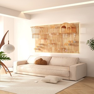 <span class=keywords><strong>Arbre</strong></span> à <span class=keywords><strong>chat</strong></span> mural facile à installer, structure d'escalade et griffoir en bois massif sur mesure, gain de place - Product Image 3