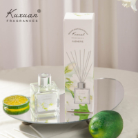 Ensemble diffuseur à roseaux de 50ml Parfum d'intérieur aromatique de luxe avec boîtes d'emballage Ménage 50ml
