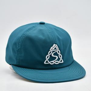 Gorras de Béisbol Personalizadas de Alta Calidad, de 6 Paneles, con Visera Plana, Color Azul Pavo Real, Estilo Hip Hop, con Bordado - Product Image 2