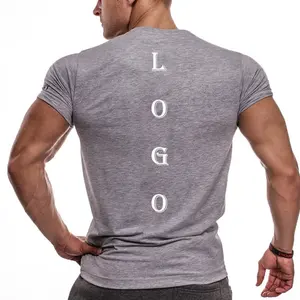 Custom High Quality Polyester Spandex Men Sport Tshirt Wholesale Gym Fitness Sport Tshirt For Men /