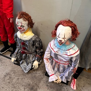 Accessoires de maison hantée, figurine de clown fantôme animatronique effrayante, décorations d'<span class=keywords><strong>Halloween</strong></span>, horreur, métal, intérieur/extérieur, centre commercial - Product Image 4