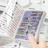 20 autocollants par paquet, série Emotional Space, autocollants avec textes en chinois, anglais, coréen et japonais pour bullet journals