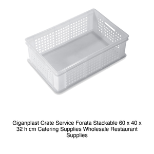 <b>Stackable</b> Perforated Service <b>Box</b> 60 × 40 × 32 h cm, without Lid Giganplast - Product Image 2