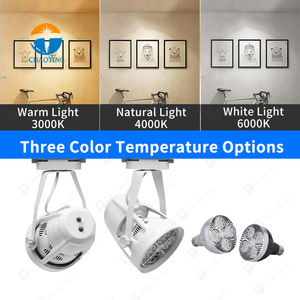 Lámpara de Riel PAR30 Moderna, <span class=keywords><strong>Foco</strong></span> LED de <span class=keywords><strong>Techo</strong></span> de Superficie, <span class=keywords><strong>Foco</strong></span> LED Ajustable para Riel, Carcasa de Lámpara, Accesorio E27 - Product Image 6