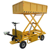Chariot de transport de marchandises à moteur électrique pour entrepôt de chantier, capacité de charge 1000 kg, véhicule de transport lourd