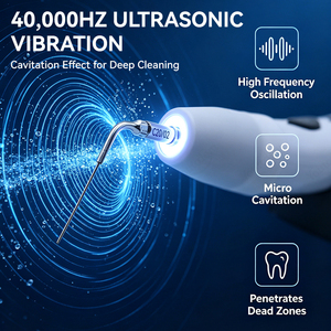Activador Dental Eléctrico Inalámbrico con Irrigador Endo y 3 Puntas Metálicas, Equipo de Limpieza LED para Endodoncia y Conductos Radiculares - Product Image 3