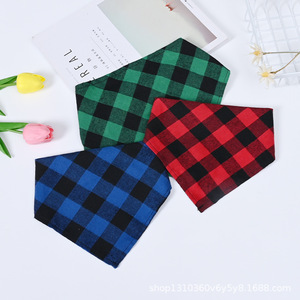 Bavoirs à carreaux pour chiens et chats, foulards lavables pour toutes les saisons - Product Image 5