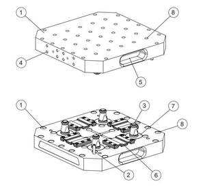 Palette en aluminium HPEDM Erowa ER-016003 UPC R50 320 X 320 X 40 pour le positionnement des pièces HE-U06680B - Product Image 5