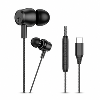 Écouteurs intra-auriculaires filaires WISDOMUP EJ-58 Type-C avec microphone, chipset JL, étanchéité IPX-5, cordon de 1,2 m, AAC pour téléphone et jeux