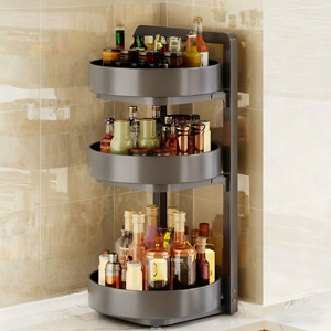 Étagère de rangement rotative multifonctionnelle à 360 degrés pour <span class=keywords><strong>cuisine</strong></span>, organisateur d'épices et d'assaisonnements, paniers de rangement domestiques - Product Image 3