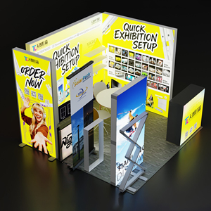 Kiosco modular de aluminio para ferias comerciales, stand estándar para exhibiciones, pabellón para eventos publicitarios. - Product Image 1