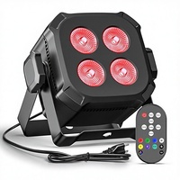 Projecteurs LED Par RGBW miniatures PKnight, 8W, avec cordon, étanches IP65, à montage au sol, DMX512, activés par le son, 8 canaux, lot de 2, dimmables, ABS, multi-prises