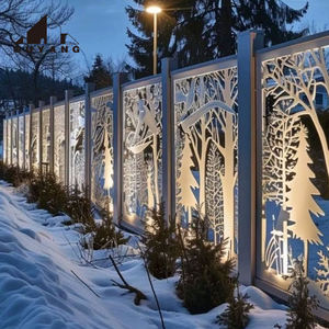 Panel Decorativo de Acero Inoxidable con Diseño Moderno, Tema de Animales del Bosque, Corte Láser, para Cercas de Villas y Hoteles - Product Image 3