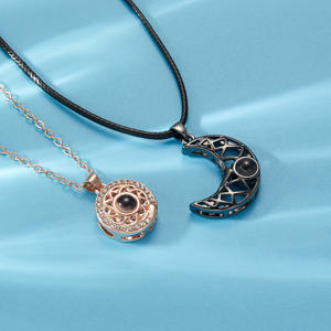 Colliers magnétiques plaqués or avec inscription « Je t'aime » en 100 langues, styles multiples, haute qualité, nouveauté 2025, cadeaux pour couples amoureux - Product Image 6