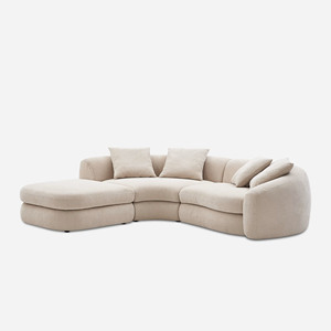 Divano <span class=keywords><strong>Moderno</strong></span> a 7 Posti a Forma di U per <span class=keywords><strong>Soggiorno</strong></span>, Set di Divani Componibili a L, Divano di Lusso in Microfibra - Product Image 5