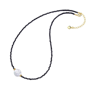 Collar de Perlas Facetadas de 2 mm, Collar de Piedras Naturales Ajustable, Collar de Perlas de Agua Dulce Ideal para Regalos - Product Image 3