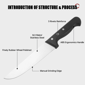 Coltelli da macello per <span class=keywords><strong>scuoiatura</strong></span> o <span class=keywords><strong>scuoiatura</strong></span> Super affilati 7 pezzi coltelli da cucina per Chef con filettatura da Chef Set di coltelli da macellaio - Product Image 3